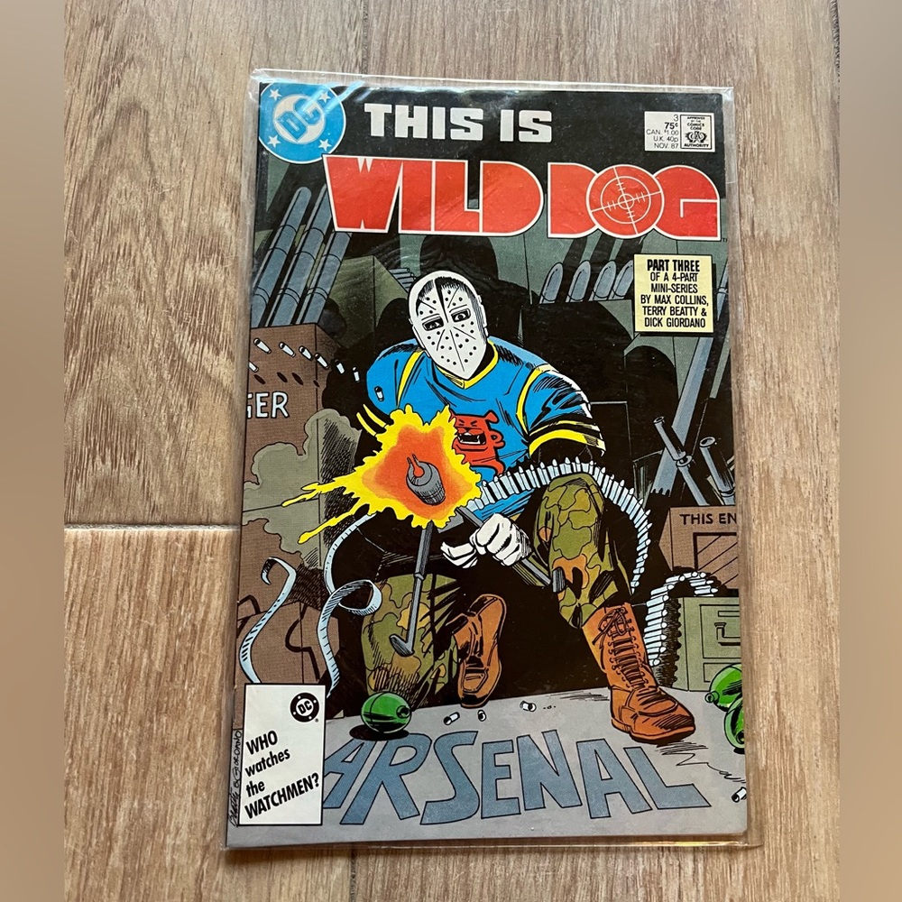 Mint condition DC This Is Wild Dog part three comic book in plastic